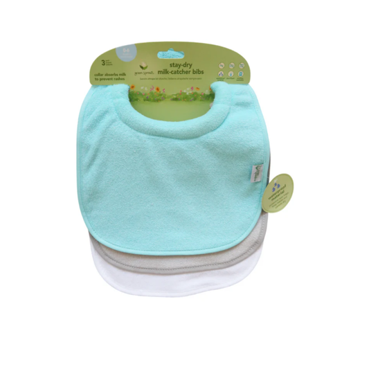 Pack 3 Baberos Impermeable Con Cuello Aqua Green Sprouts